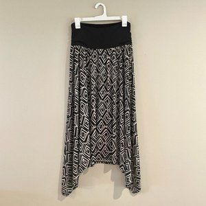 Asymmetrical Skirt with Geometric Pattern
